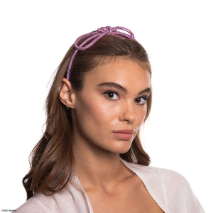 Barbie X Carolyn Rowan Crystal Bow Headband - Rose