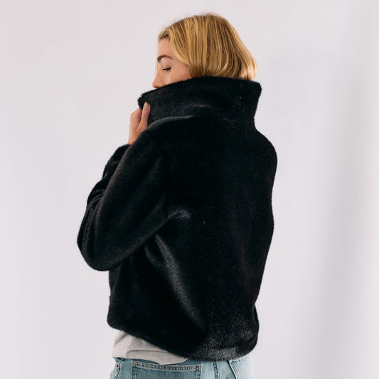 Faux Fur Reversible Bomber Jacket