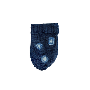 CR X SG Baby Mittens w. Jeweled Patches - Denim Blue