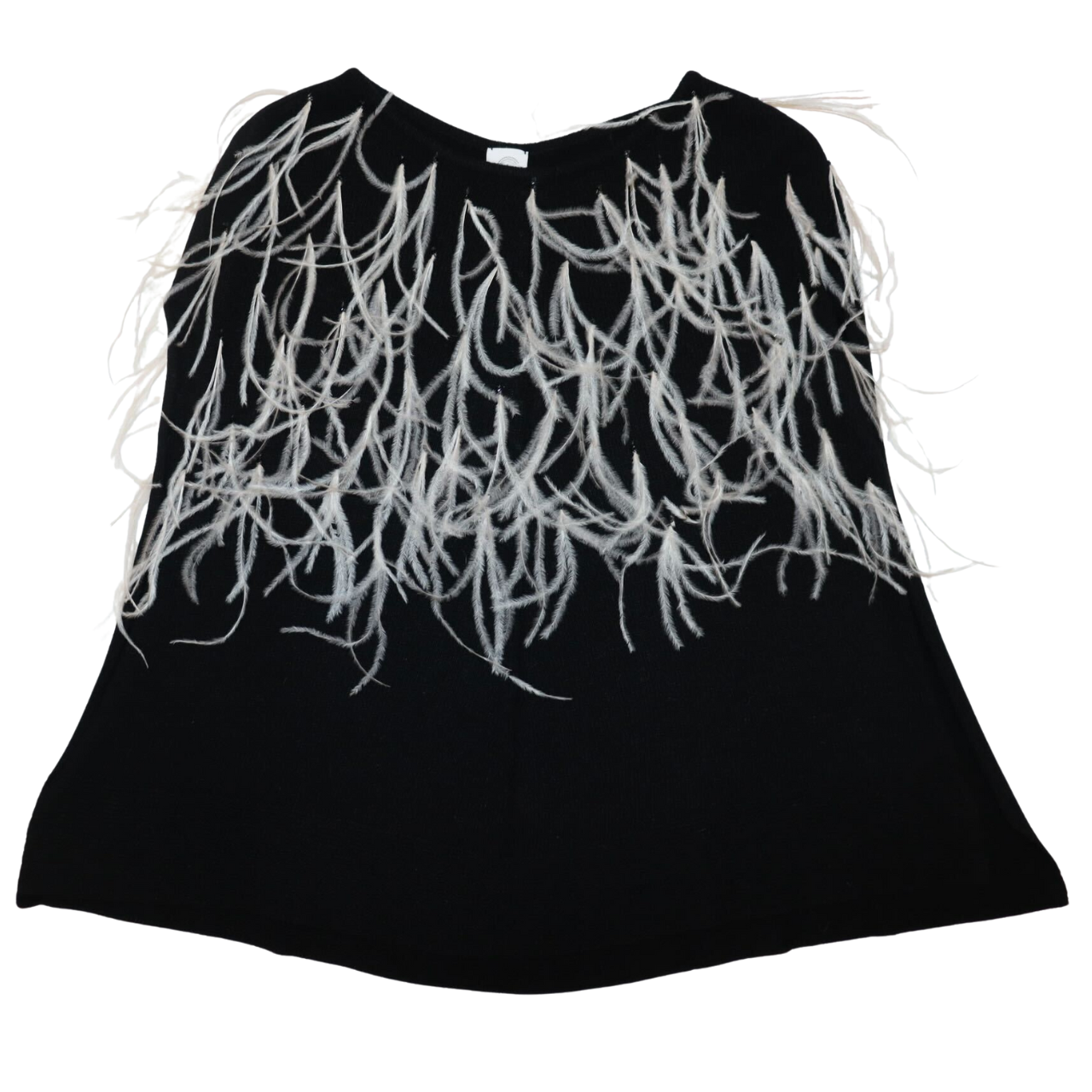 Cashmere Cape with Scattered Feathers