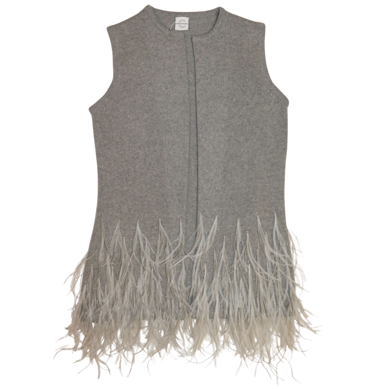 Cashmere Vest w. Two Tone Feather Edge