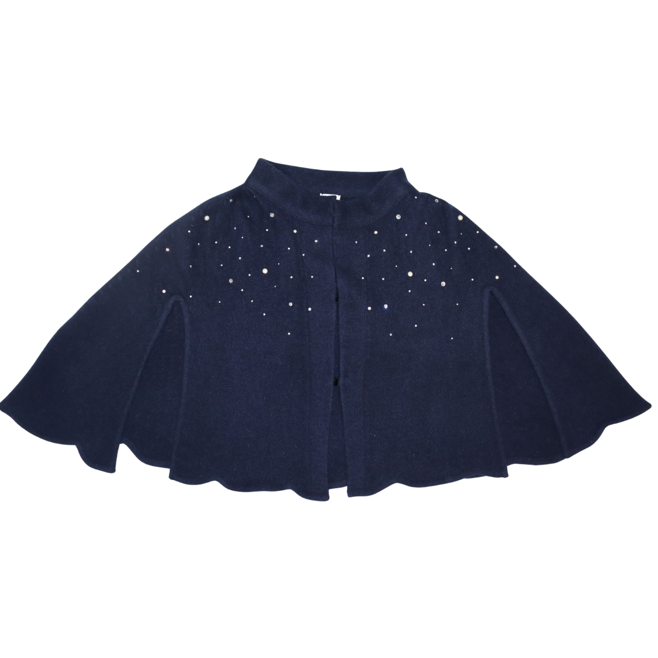 Cashmere Caplet w. Scattered Crystals & Pearls