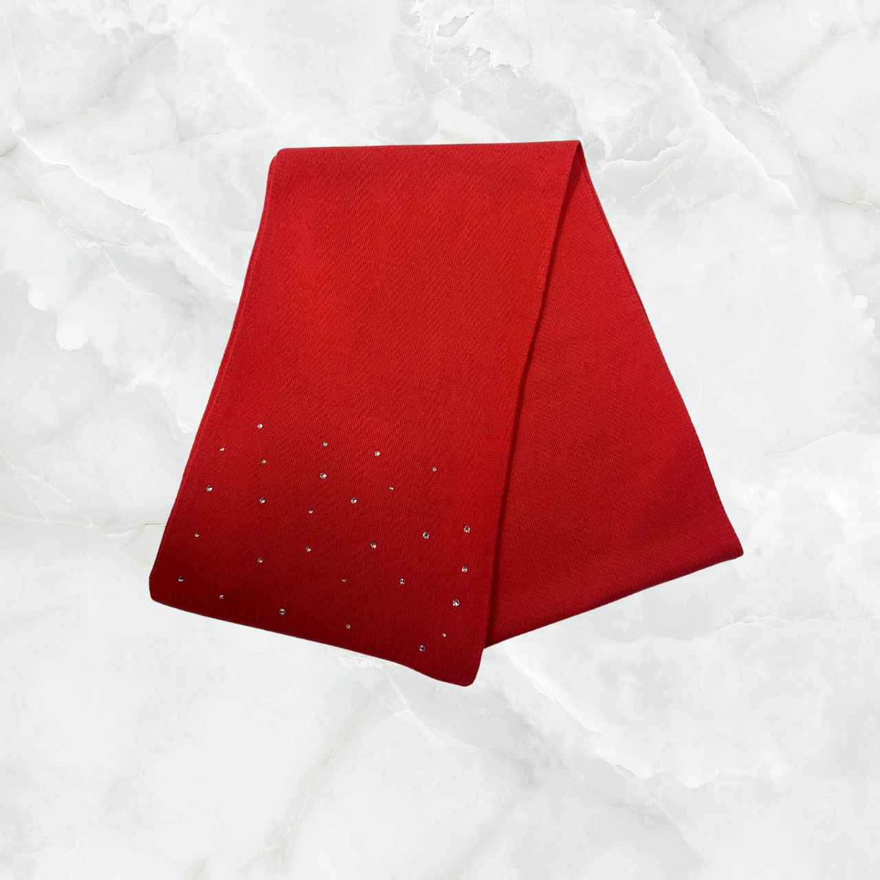 Cashmere Long Scarf w. Swarovski Scatter Edges