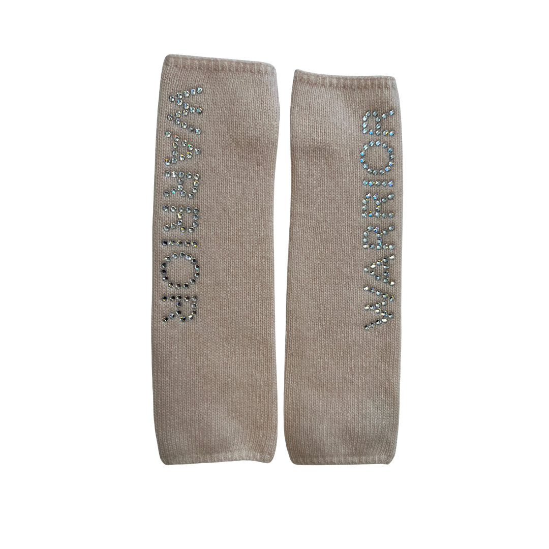 Bedazzled Warrior Long Fingerless Cashmere Gloves by Carolyn Rowan