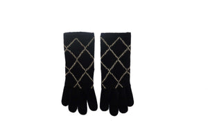 Full Finger Gloves with Lurex Print
