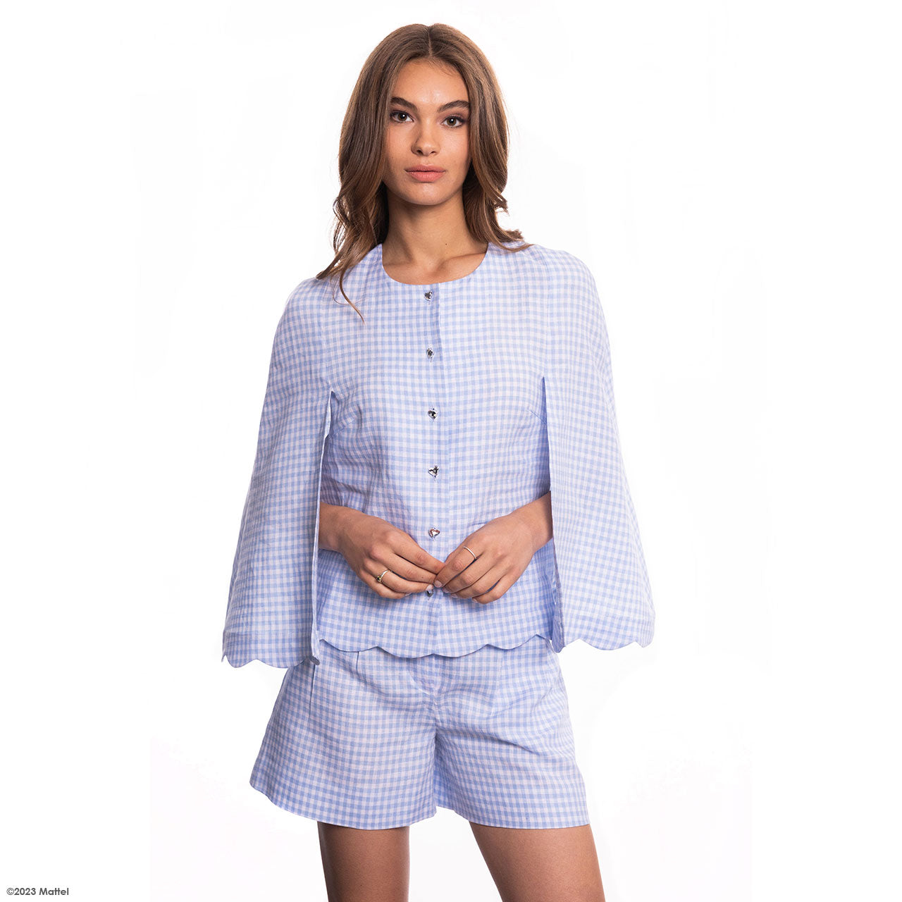 Plaid Cotton Chino Shorts