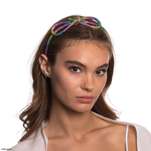 Barbie X Carolyn Rowan Crystal Bow Headband - Rainbow