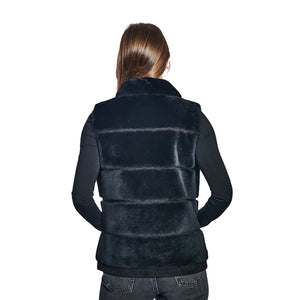 Shearling Vest w. Collar - Black