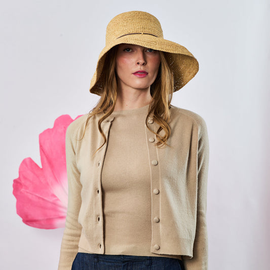 Cashmere Wool Blend Twin Set - Beige