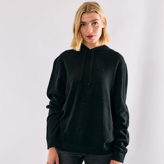Scattered Crystal Cashmere Hoodie