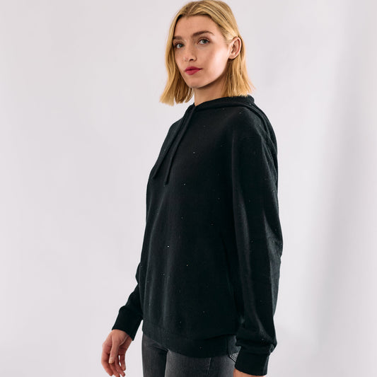 Scattered Crystal Cashmere Hoodie