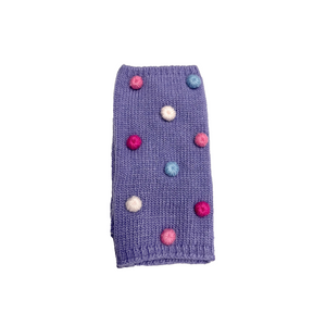 Kids Fingerless Gloves w. Scattered Self Crocheted Buttons