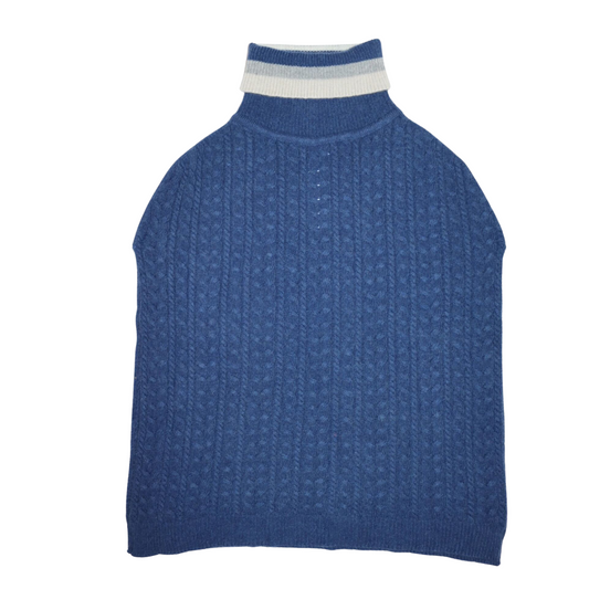 Cable Knit Turtleneck Poncho