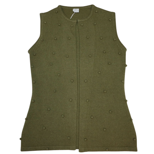 Vest w. Crocheted Buttons
