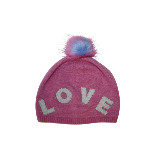 Cashmere Baggy Beanie w. LOVE
