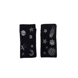 Merino Short Fingerless Gloves w. Updated Celestial