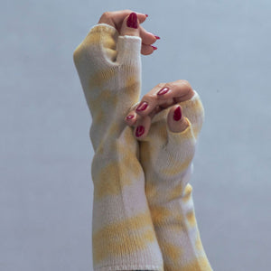 Cashmere Long Fingerless Tie Dye Gloves