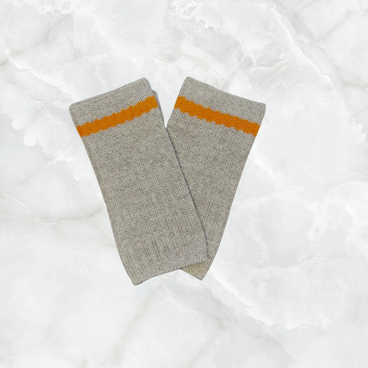 Fingerless Gloves with Single Stipe at Wrist