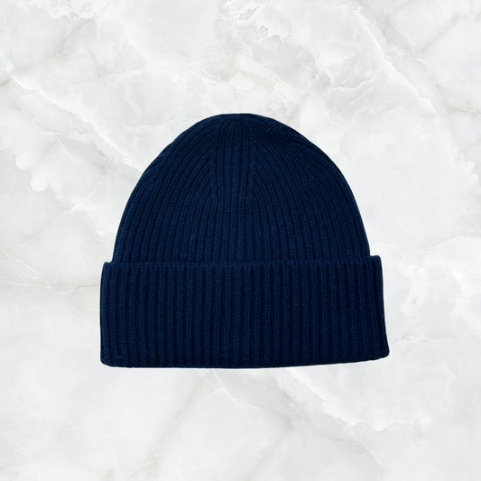Cashmere Chunky Knit Cuffed Beanie