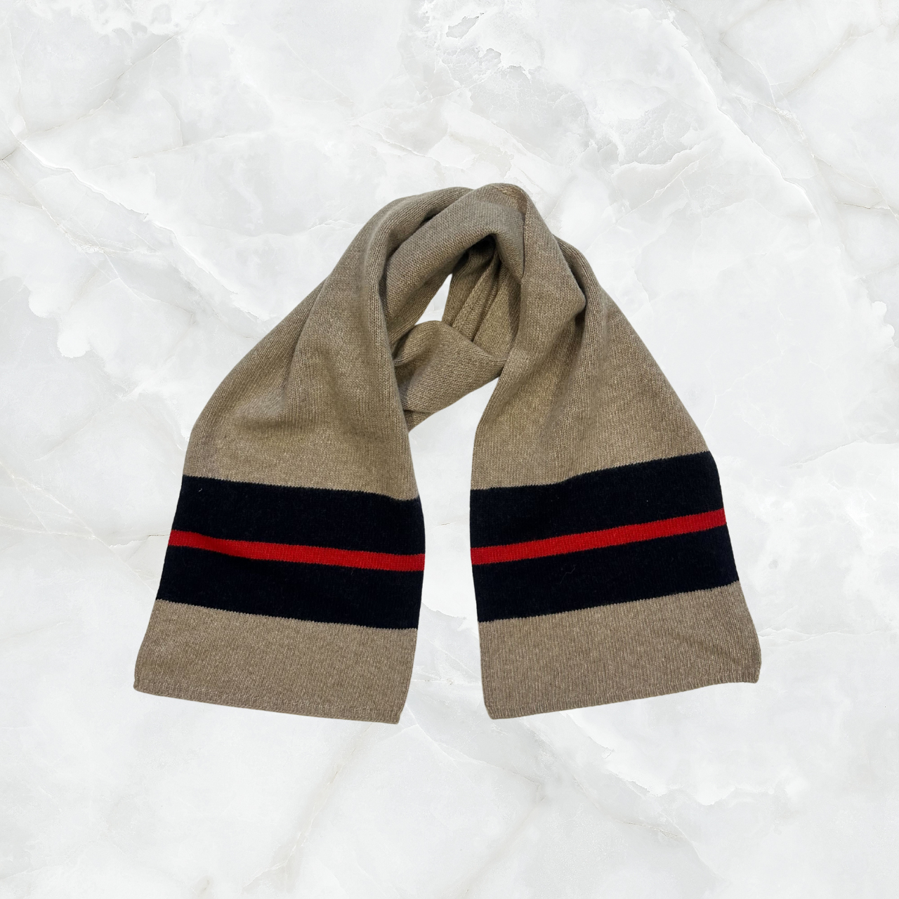 Nautical Striped Cashmere Scarf