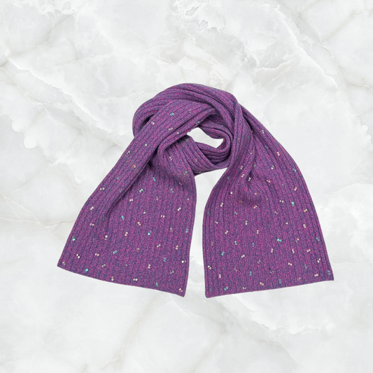Cashmere Scarf with Scattered Sequins