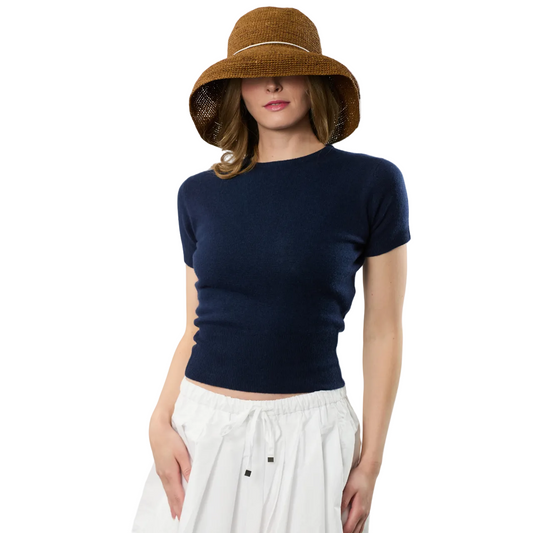Cashmere Wool Blend Twin Set - Navy