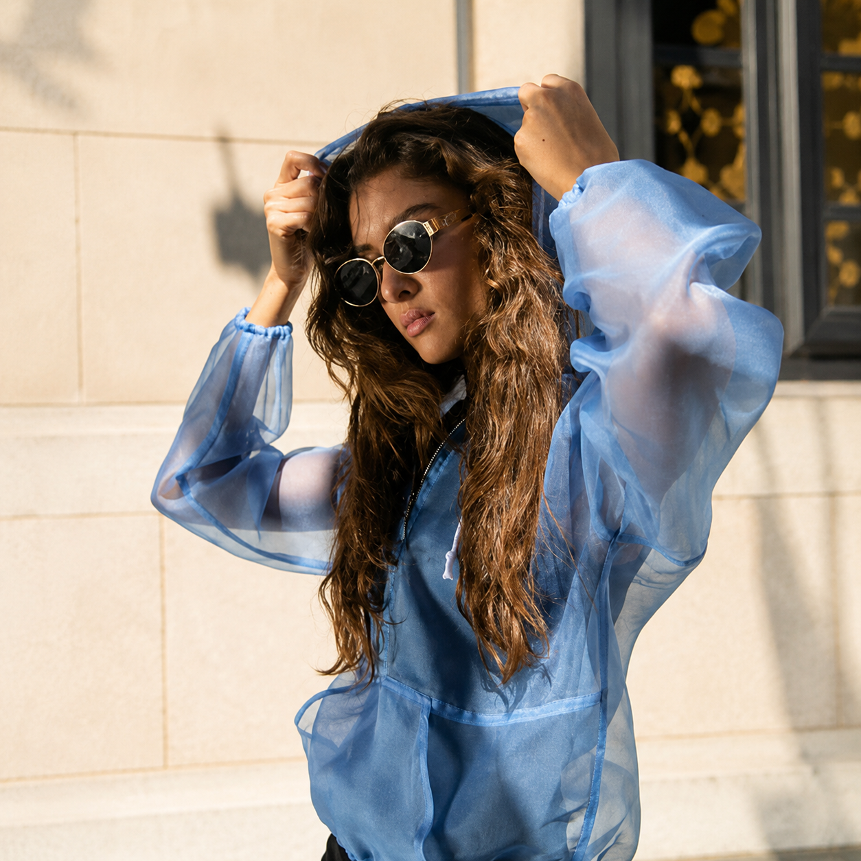 Silk Organza Hoodie Jacket