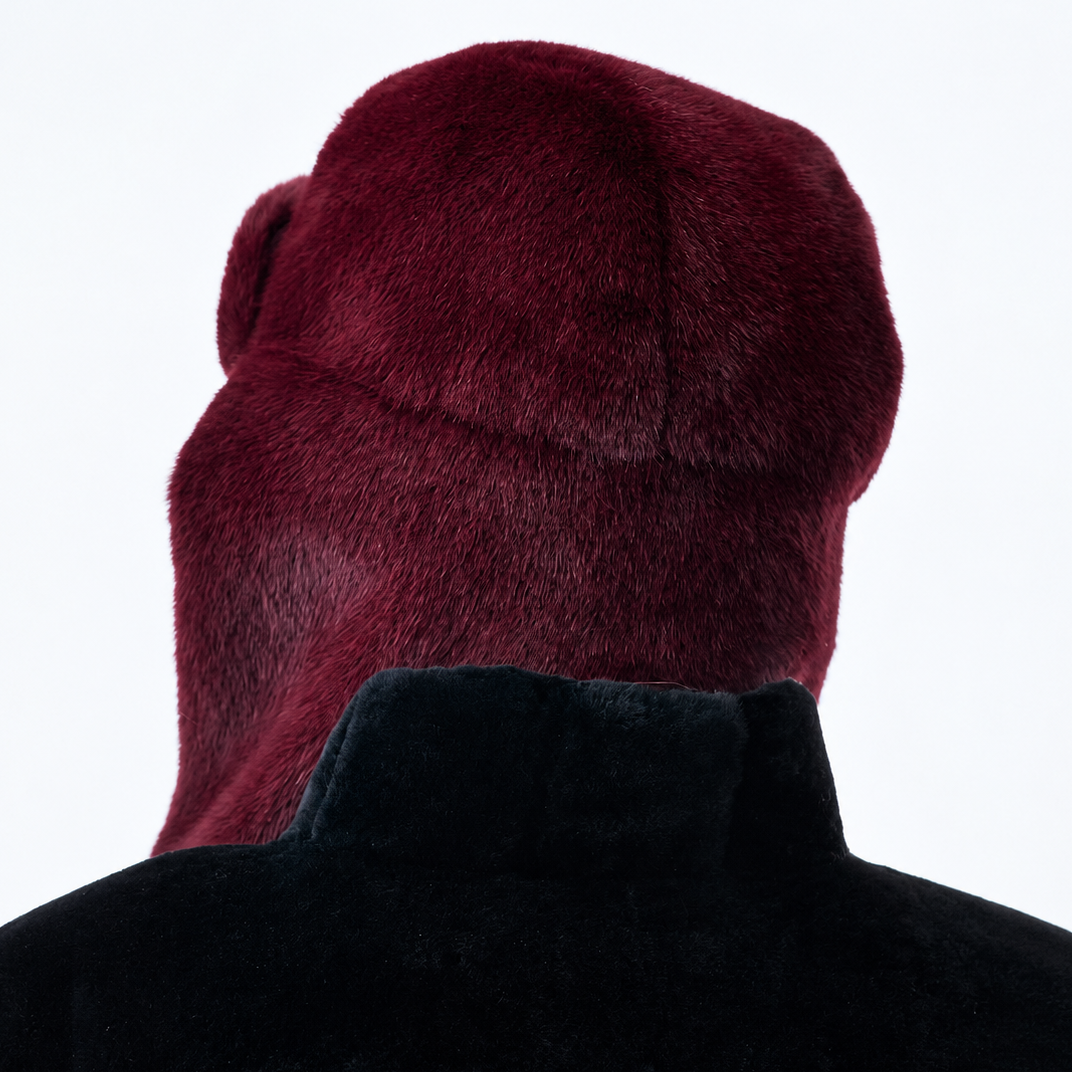 Faux Fur Trapper Hat - Wine