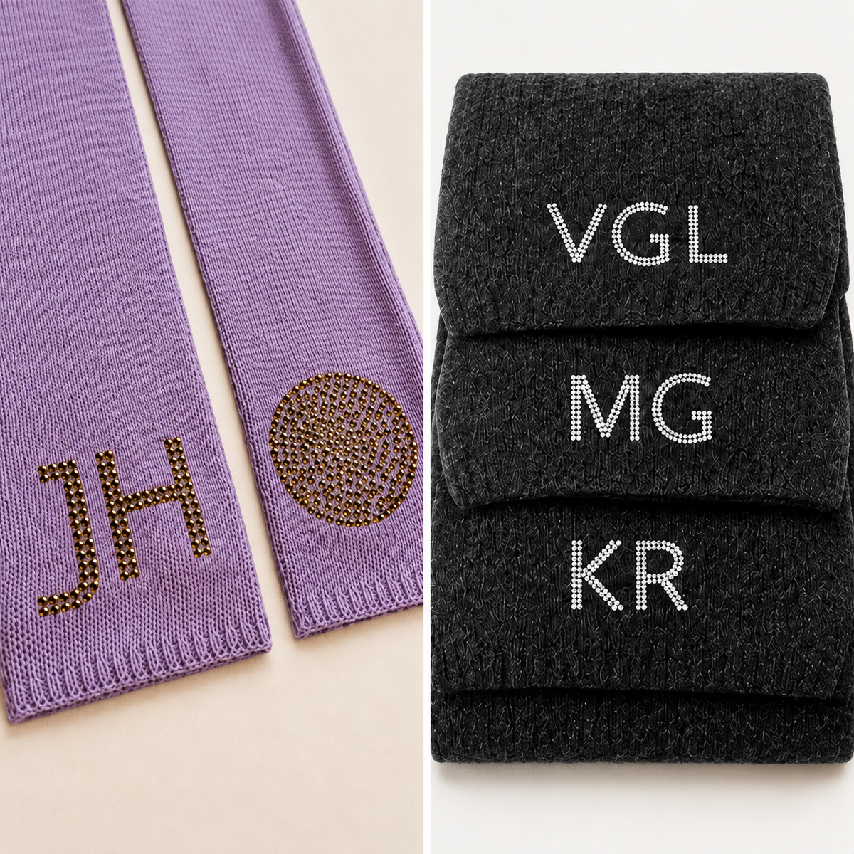 Cashmere Fingerless Monogram Gloves - My custom Gloves