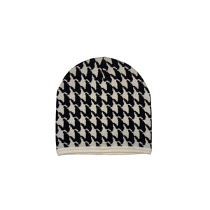 Merino Intarsia Houndstooth Hat