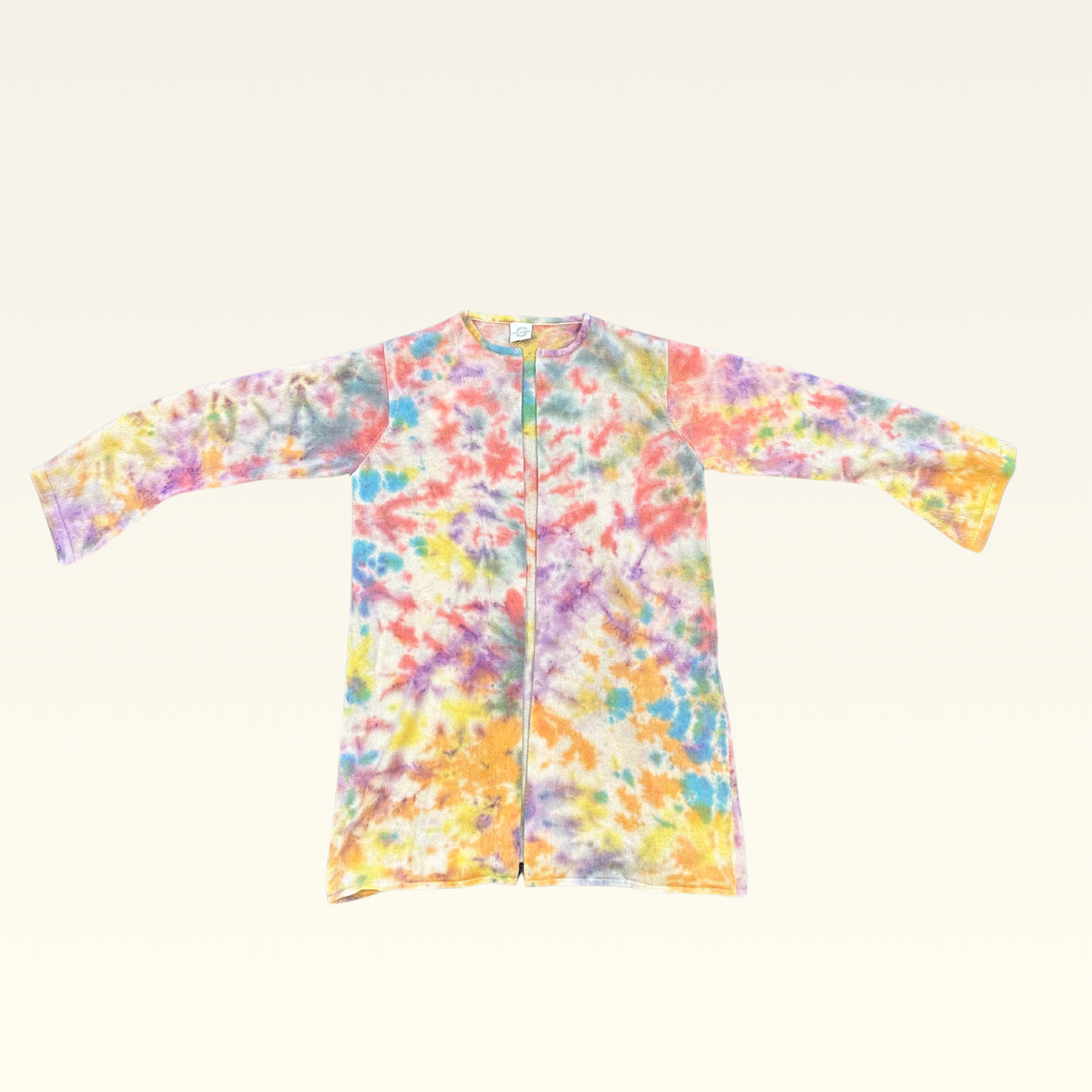 Tie-Dye Cashmere Duster Coat