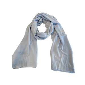 Cashmere Scarf with Scattered Sequins - Light Blue
