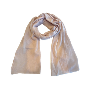 Cashmere Scarf with Scattered Sequins - Light Pink