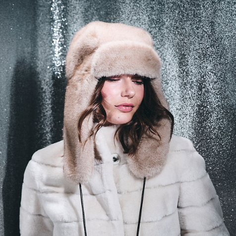 Faux Fur Trapper Hat- Natural
