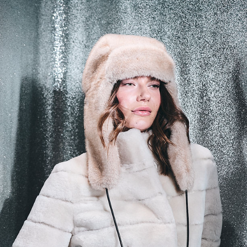Faux Fur Trapper Hat- Natural