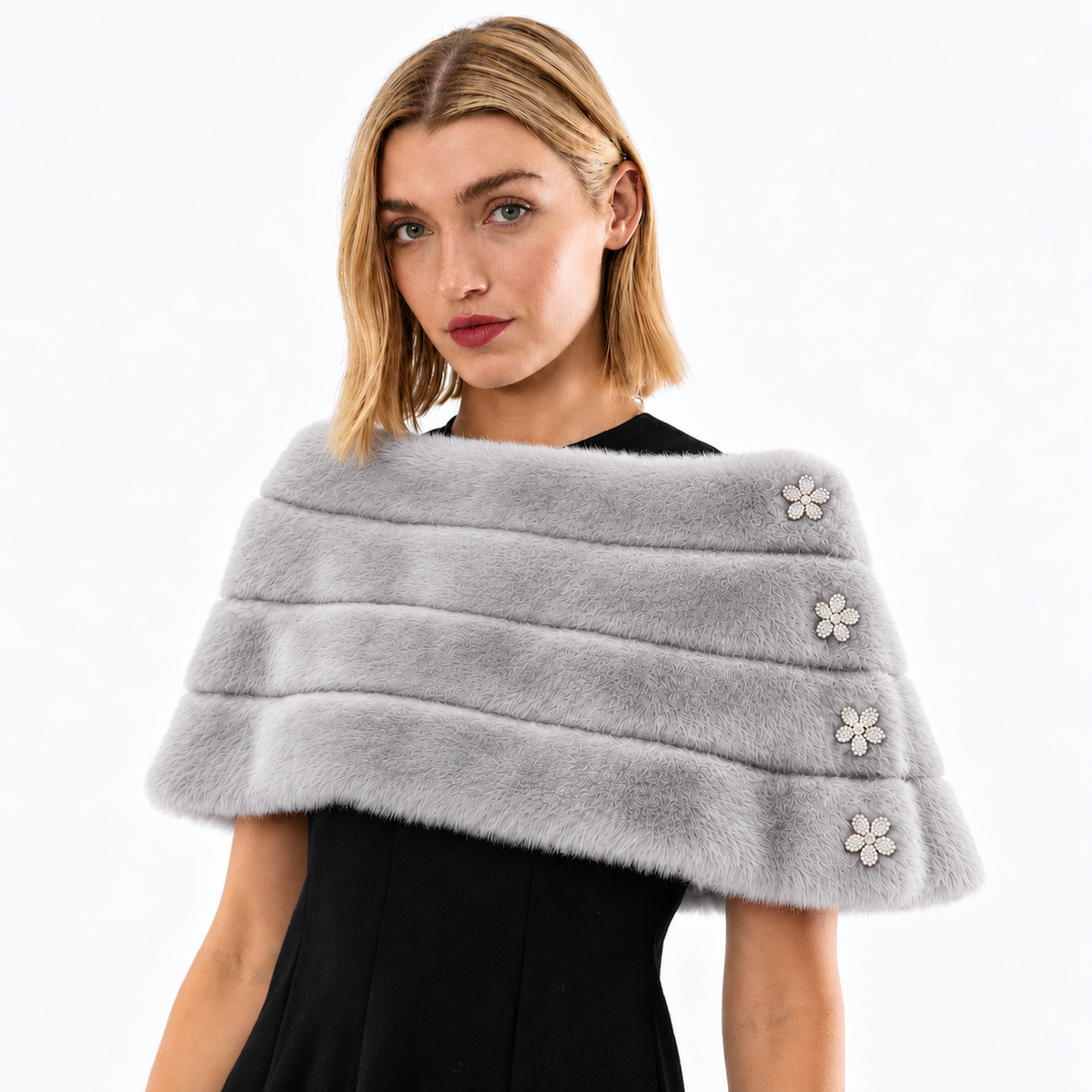 Faux Fur Emilia- Grey