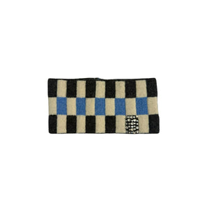 Cashmere Checkered Headband w. Swarovski Tab