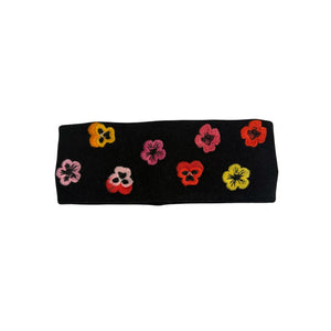 Cashmere Headband w. Mixed Color Flowers