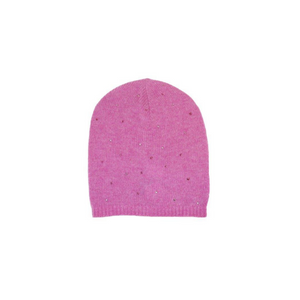 Kids Beanie w. Two Tone Crystals - Pink