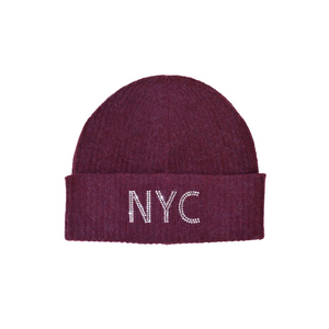 NYC Cashmere Hat - Burgundy
