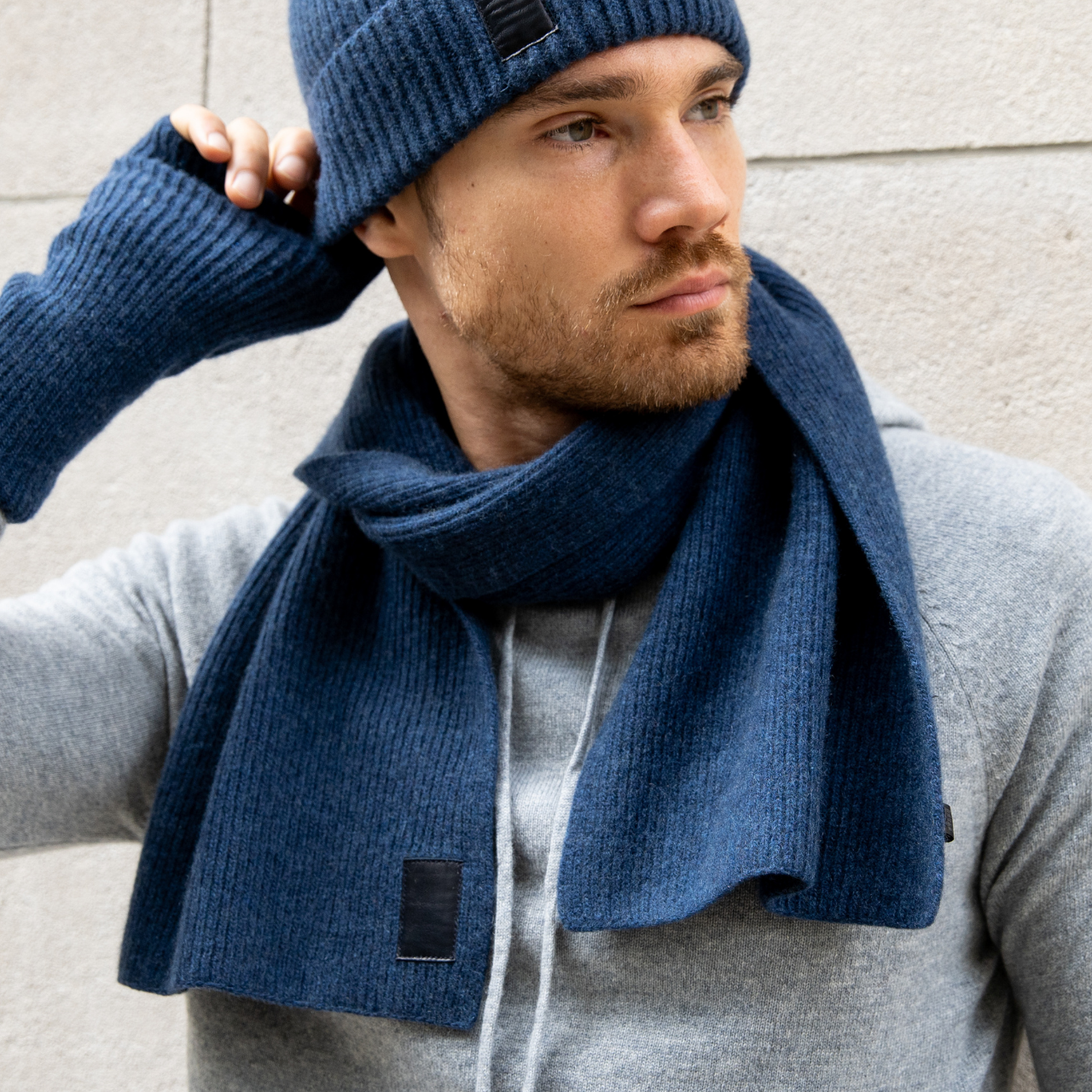 blue scarf mens