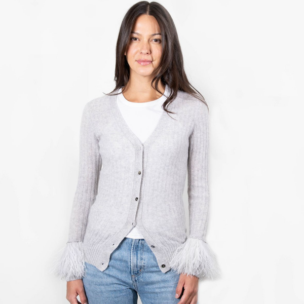 Cashmere Feather Cuff Cardigan – Carolyn Rowan Collection