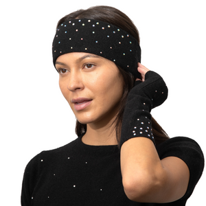 Cashmere Headband with Crystal Shimmer