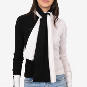 Cashmere Color block long scarf