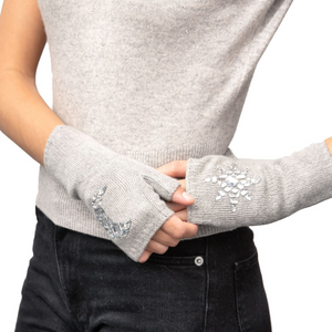 Cashmere Moon & Star Crystal Gloves